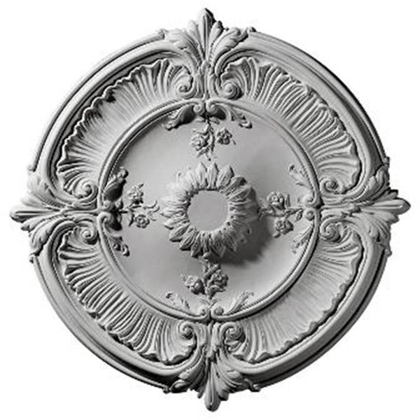 Dwellingdesigns 30.12 in. OD Architectural Attica Acanthus Leaf Ceiling Medallion DW68978